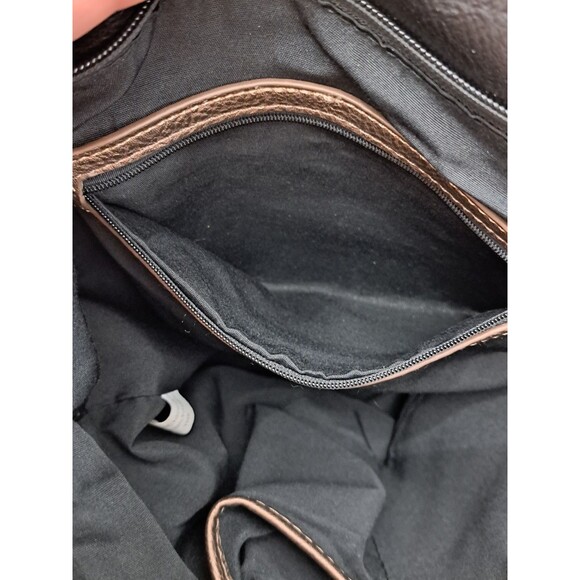 Bulldog Black & Tan Hobo Crossbody Concealed Carry Holster Purse w/ Keys Locks - Picture 7 of 15